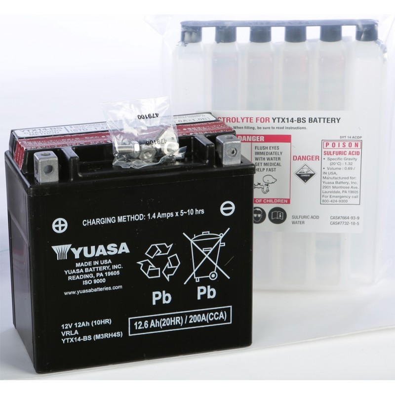 YTX14-BS Numax AGM Motorcycle Battery 12V 12Ah (NTX14-BS) (YTX14BS)