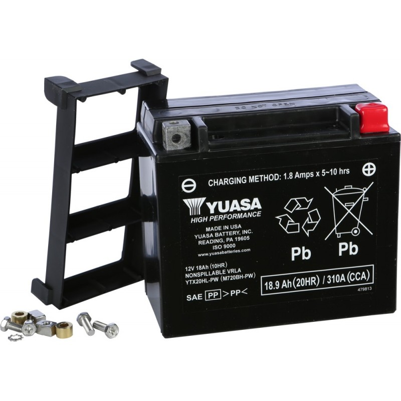 Yuasa YTX20HL-PW Sealed & Factory Activated Battery